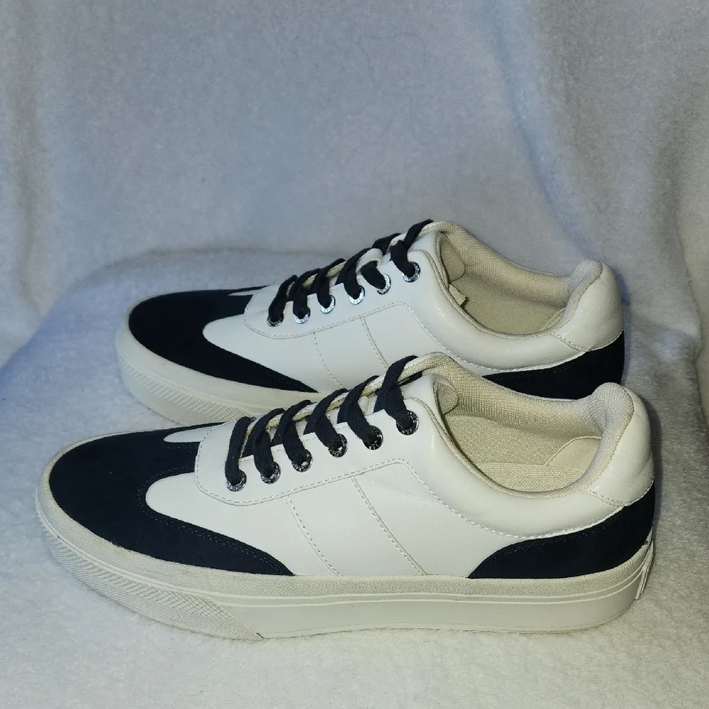 J Slides Women's Platform Sneakers in Black and White